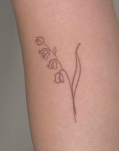 45+ Amazing Lily Of The Valley Tattoo Ideas To Be Inspired [2023] - InkMatch Wild Lilies Tattoo, A Lily Tattoo, Lily In The Valley Tattoo, Lilly Of The Valley Tattoo Design, Lily Of The Field Tattoo, Lily Of The Valley Tattoo Ideas, Flower Tattoo Lily Of The Valley, Lily Of The Valley Tattoo With Name