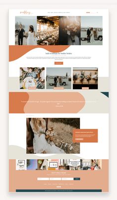 an image of a website design for a wedding venue