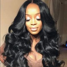 Accessories | 24 Black Human Brazilian Body Wave Lace Front Wig | Poshmark Blond Rose, Pelo Afro, Brazilian Body Wave, Body Wave Hair, Long Black Hair, Front Lace Wigs Human Hair, Long Wigs, Hair Waves, Lace Frontal Wig