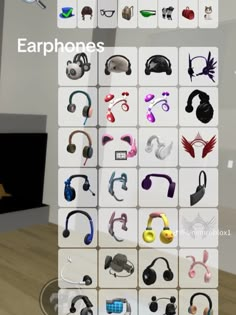 the headphones are all different colors and sizes, but there is no image on them