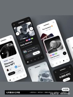 an image of different app designs on the same device