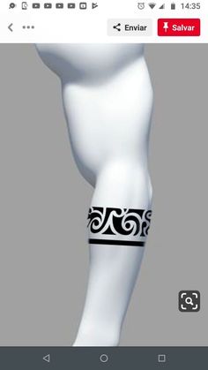 a white mannequin with black and white designs on it's leggings