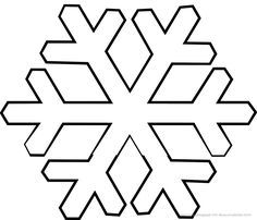 a snowflake is shown in black and white, with the shape of an arrow