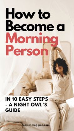 Want to be the person that jumps out of bed and starts each day with energy and drive? Here's 10 tips and become a morning person in no time! Getting Up Early Tips, How To Get Up Early, How To Get Out Of Bed In The Morning, How To Get Up Early In The Morning, How To Wake Up Early In The Morning, Morning Bed, Quick Abs, Perfect Morning Routine, Become A Morning Person