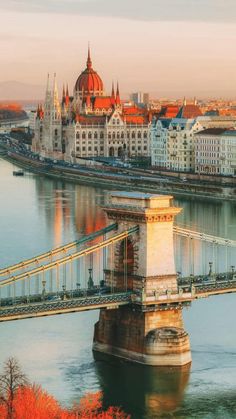 a bridge that is going across the water