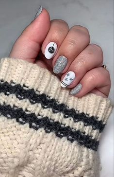 25 Taylor Swift Nail Ideas | Lauren Erro Taylor Swift Eras Tour Nail, Mirrorball Nails, Timeless Taylor Swift, Folklore Mirrorball, Taylor Swift Folklore