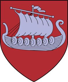 a coat of arms with a boat on it