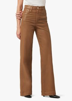 All Shades Of Brown, Coated Jeans, Brown Denim, Western Jeans, High Rise Wide Leg Jeans, Cool Clothing, Wide Jeans, Shades Of Brown, Lifestyle Clothing