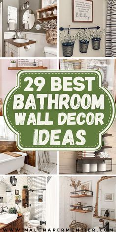 bathroom wall decor ideas Half Bathroom Decor Ideas, Bathroom Wall Decor Ideas, Small Half Bathroom, Small Bathroom Inspiration, Small Apartment Bathroom, Simple Bathroom Decor, Housing Design, Decorating Bathroom, Stunning Bathrooms