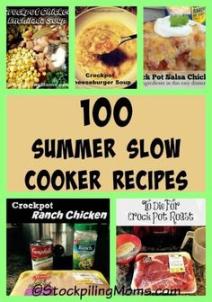 an advertisement for the summer slow cooker recipes