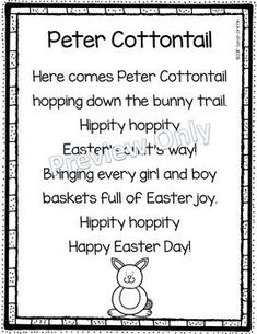 peter cottontail poem for easter