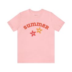 Introducing our 'SUMMER' T-shirt – a vibrant ode to the sun-soaked season and seaside bliss. Embrace the warmth of summer with this trendy tee adorned with beachy flowers, evoking the carefree spirit of coastal living. Crafted for comfort and style, this shirt is a must-have for those who crave the sun, sand, and ocean Beachy Flowers, Summer Text, Ocean Breeze, Trendy Tee, Summer Tee, Tropical Paradise, Coastal Living, Summer Tshirts, Ice Blue