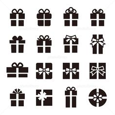 black and white gift boxes with bows