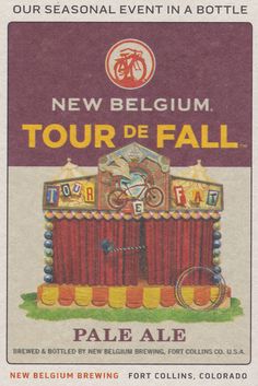 an advertisement for the new belgium tour de fall