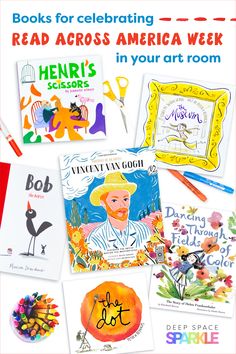 children's books for celebrating the read across america week in your art room with free printables