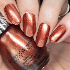 Nail Polish Society: Sinful Colors x Vanessa Hudgens Festival Collection Vanessa Hudgens Festival, Copper Nails Designs, Brown Nail Polish, Brown Nail, Brown Nails Design, Pretty Nail Colors