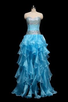 Shop Best Cocktail Dresses - Lunss Organza Pageant Dress For Debutante Ball During Prom Season, Organza Quinceanera Dress For Prom Season, Blue Strapless Ruffled Dress For Prom, Blue Strapless Ruffle Dress For Prom, Blue Strapless Dress With Ruffles For Prom, Quinceanera Ruffles Dress For Pageant Prom Season, Quinceanera Ruffle Dress For Prom Season Pageant, Quinceanera Dress With Ruffles For Prom Season Pageants, Quinceanera Dress With Ruffles For Prom Season