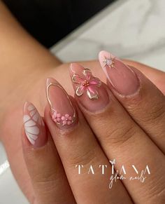 Elegant Touch Nails, Almond Acrylic Nails, Cute Gel Nails, Neutral Nails, Short Acrylic Nails Designs, Pink Acrylic Nails, Short Acrylic Nails