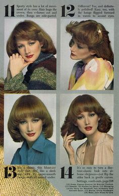 1977 Fashion, Vintage Hairstyles Tutorial, 60s Hair, 70s Hair, 70s Inspired Fashion, Retro Beauty, Hair Magazine