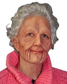 Beautiful old lady Old Lady Halloween, Woman Mask, The Mask Costume, Rhinestone Fabric, Halloween Costume Mask, Gold Mask, Theme Halloween, Old Woman, Anti Aging Treatments