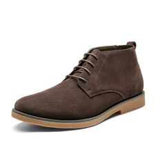 PRICES MAY VARY. Elegant look: Premium suede leather makes the chukka boots more elegant and keep your feet warm Comfortable lining: Well-made leather lining with good breathability to avoid odorous feet, bringing more comfortable walking Adjustable lace-up: Lace-up front closure with 4 eyelets featuring stretch collar for a secure fit Soft footbed: Soft and elastic EVA foam footbed provides shock absorption when wearing the boots What You Get: a pair of men's chukka boots with a delicate shoes box, 90-day money-back warranty, and our friendly customer service Give your outfit a classy look with these chukka Featuring suede upper, three eyelets lace up with elastic panel design for easy on/off wear, and contrast stitch detailing on vamp for added style, and classic plain toe Design, Finish Mens Chukkas, Chukka Boots Men, Desert Boots, Eva Foam, Classic Dress, Toe Designs, How To Look Classy, Contrast Stitch, Panel Design