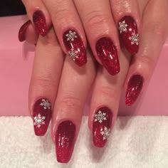 California Nails, Red Christmas Nails, Winter Nails Acrylic, Christmas Nails Easy, Winter Makeup, Christmas Nails Acrylic, Super Nails, Coffin Nails Long, Ideas Nails