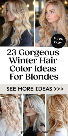 Discover the allure of versatility with our roundup of 25 breathtaking winter hairstyles for blondes that are set to trend in 2025. Whether you’re aim... Hairstyles Color Blonde, Bright Blonde Winter Hair, Blond Colors For Hair, Natural Blonde Pale Skin, Clear Blonde Hair, Full Color Hair Ideas Blonde, Fall Light Blonde Hair, Fall And Winter Blonde Hair, Highlights For Blonde Hair Fall