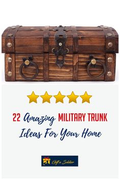 One of the best and most popular ways to send or give a gift is by using a military trunk. These trunks are designed to give you the right touch of elegance and style even if the recipient is miles away. Hand crafted with authentic leather with extensive padding, military trunks are durable enough for repeated use. Every craftsperson carefully choses only the finest of supplies from carefully selecting different types of woods to leather processing and stitching. #gifts #militarygifts #homedecor Army Retirement, Military Shadow Box, Retirement Ideas