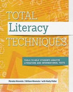 a book cover with the title'total library techniques tools to help students analize literature and informational texts