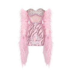 Feather Shawl, Feather Scarf, Catty Noir, Strapless Corset, Corset Mini Dress, Bustier Dress, Sequin Mini, Strapless Mini Dress, Pink Outfits