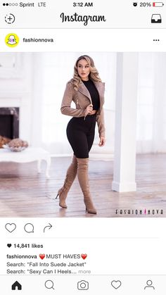 Boots Ideas, Fashion Nova Outfits, Fall Boots, Outfits Black, Outfits Fall, Fall Fashion Outfits, Outfits Fashion, Heel Boots