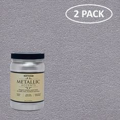 two pack of metallic acrylic paint for walls and floors with 2 different colors