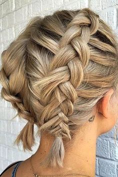 Braided Updo For Short Hair, Short Hair Black, Pigtail Braids, Two Braids, Hairdos For Short Hair, Penteado Cabelo Curto, Cute Hairstyles For Short Hair, Short Hair Updo, Short Hair Styles Easy