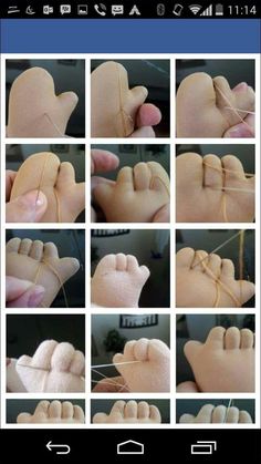 an image of different images of feet being tied together