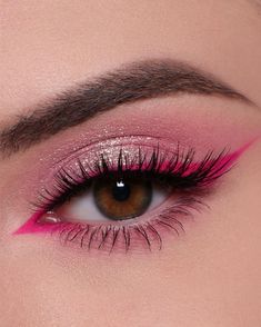 Pink And Black Makeup Looks, Machiaj Smokey Eyes, Sparkle Makeup, Eye Makeup Images, Drag Make-up, 50 Makeup, Prom Eye Makeup, Makeup Images, Pink Eye Makeup