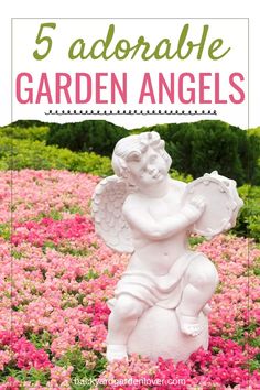 the cover of 5 adorable garden angels