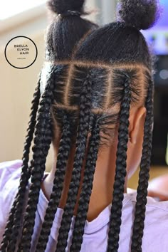 Plat Hairstyles Black Natural Hair, Quick Braid Styles Black Hair Kids, Plat Hairstyles, Box Braids Hairstyles Medium, Box Braids For Kids, Braid Length, Lil Girl Hairstyles