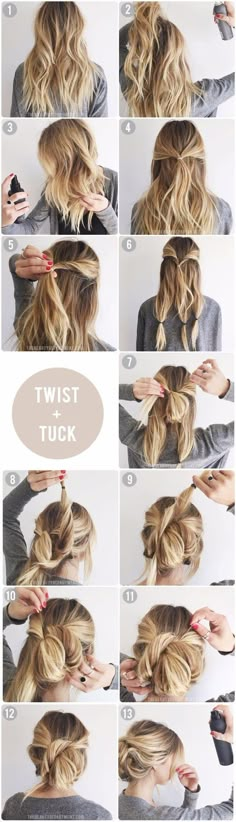 Easy up hair do Diy Updo, Messy Updo, Great Hairstyles, Work Hairstyles, Cool Haircuts, Messy Hairstyles, Hair Dos, Hair Updos, Prom Hair