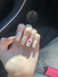 Heart Jewel Nails, Pearl Heart Nails, Nail Jewels, Pearl Nails, Pearl Heart, Heart Nails, Makeup Nails, Nail Ideas, Hair Makeup