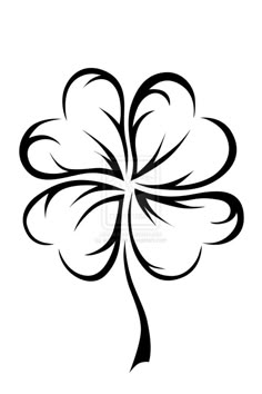 a four leaf clover tattoo design