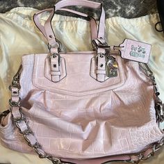 Gently Used Super Cute In A Pale Pink Bags Coach, Coach Leather, Pale Pink, Coach Bags, Super Cute, Bag Lady, Leather, Pink, Women Shopping