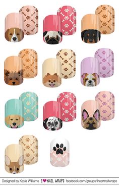 how cute are these if you love your pet sooooo much!!! Magical Nails, Nail Art White, Pattern Nails, Mauve Nails, Why Bother, Nice Nails