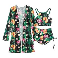 A fancy outfit makes your time at the beach and pool extra special with its elegant style and luxury vibes. Three-piece set: Top, Shorts, Cardigan Colors: Pink, Blue, Purple, Green, Red Floral Print Sizes: S to XL Lining: Polyester Fiber Fabric: Polyester, Elastane High elasticity With chest pad Age: Adult Gender: Female Brand Name: NoEnName_Null Product ID: CJYJ198745501 Note: All sizes are smaller than regular European and American sizes. Choose the larger size if your size is between two size Chic Swimwear For Vacation During Resort Season, Open Front Swimwear For Summer Beachwear, Open Front Swimwear For Beach Party, Open Front Beachwear Swimwear For Summer, Open Front Swimwear For Pool Vacation, Open Front Summer Swimwear For Pool, Summer Open Front Swimwear For Poolside, Multicolor Summer Sets For Vacation, Summer Beachy Swimwear With Open Front