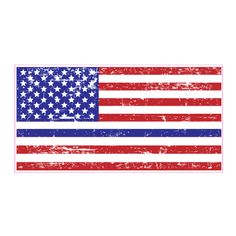 an american flag with grungy paint on the bottom and blue stripes in the middle