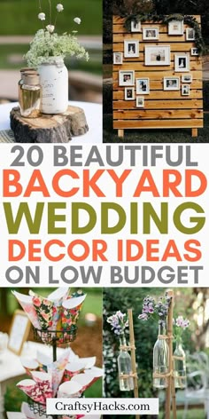 20 beautiful backyard wedding decor ideas on a low budget - crafty hacks com