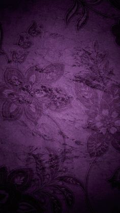 an abstract purple background with flowers and leaves