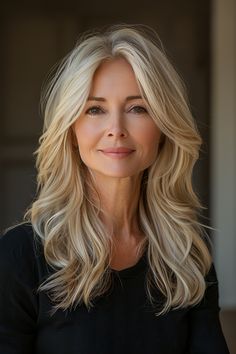 32 Stunning Long Hairstyles for Women Over 60 to Reinvent Yourself in – CreativeBooster Long Hair Over 40, Layered Long Hairstyles, Flipped Ends, Matt Dixon, Long Hair Older Women, Front Layers, Long Hairstyles For Women, Blonde Layered Hair, Reinvent Yourself