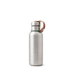 Black + Blum | Stainless Steel Insulated Water Bottle With Leather Strap - Pacific Rayne Outdoor Gear Canteen Design, Stylish Water Bottles, Vacuum Insulated Water Bottle, Stainless Water Bottle, Vacuum Bottle, Vintage Enamelware, Water Bottle Design, Insulated Stainless Steel Water Bottle, Water Design