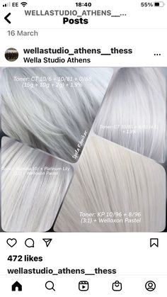 White Hair Formula, Platinum Vs Silver Hair, Platinum Blonde Hair Formula, Wella Gray Hair Formula, Cool Blonde Toner Formulas Wella, Platinum Blonde Toner Formula, Wella Silver Hair Toner, Silver Wella Formula, Wella Silver Toner Formula