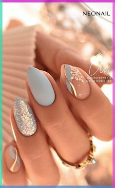 Fancy Nails Designs, Gold Nail, Elegant Nails, Xmas Nails, Unique Nails, Fancy Nails, Chic Nails, Nail Polishes, Gorgeous Nails